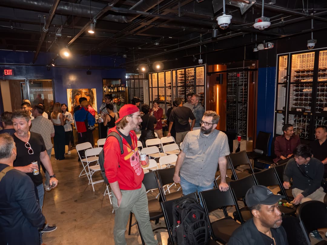 Wide view of the venue before the talks started