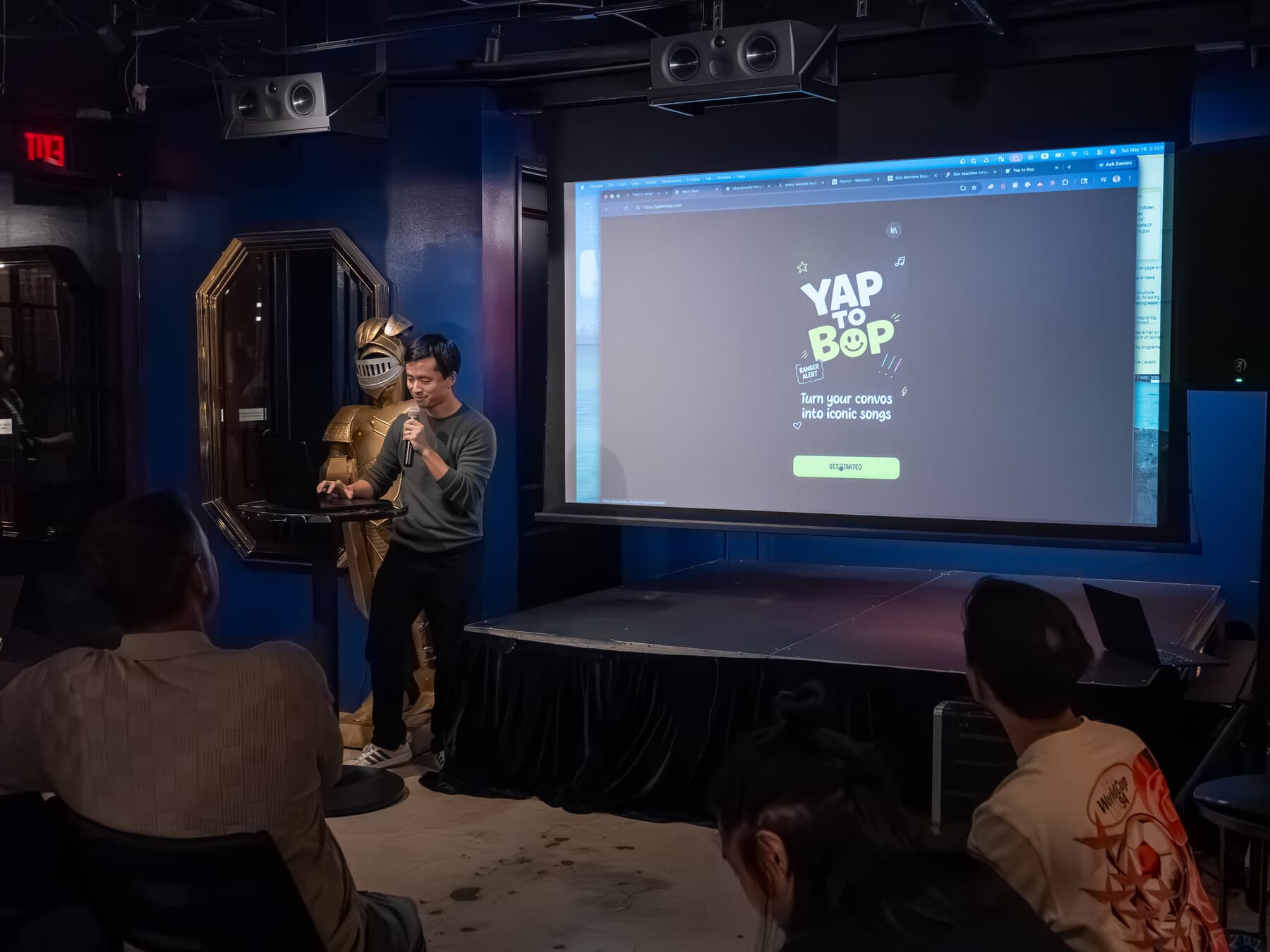 Andrew demoing Yaptabok at Engineering Deep Dive #1