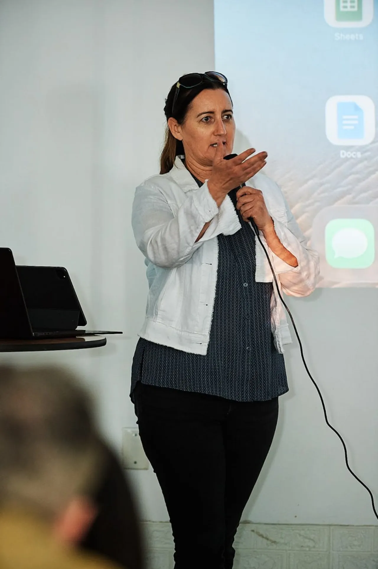 Corinne presenting at the OpenClaw LA meetup