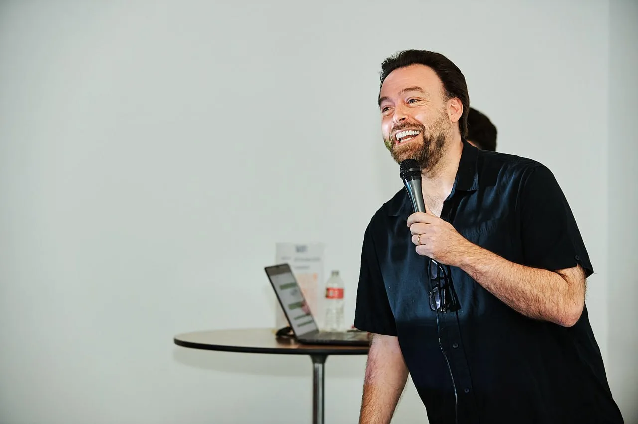 Gabriel presenting at the OpenClaw LA meetup