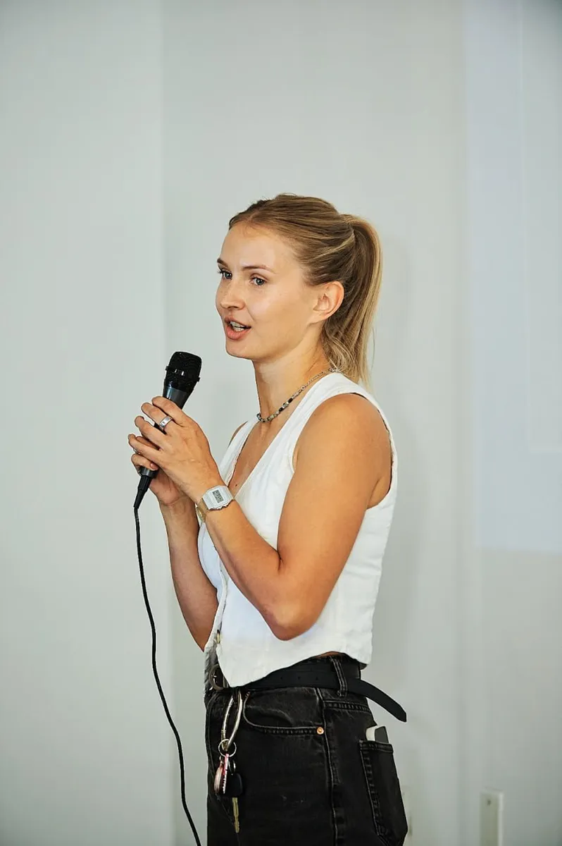 Vasilisa presenting at the OpenClaw LA meetup