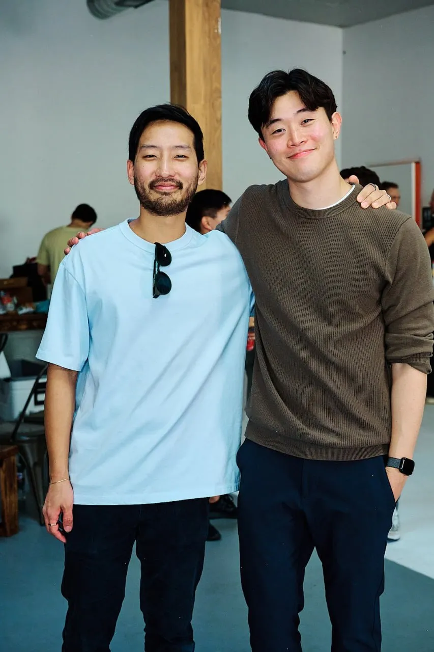 Two attendees posing together after the OpenClaw LA meetup