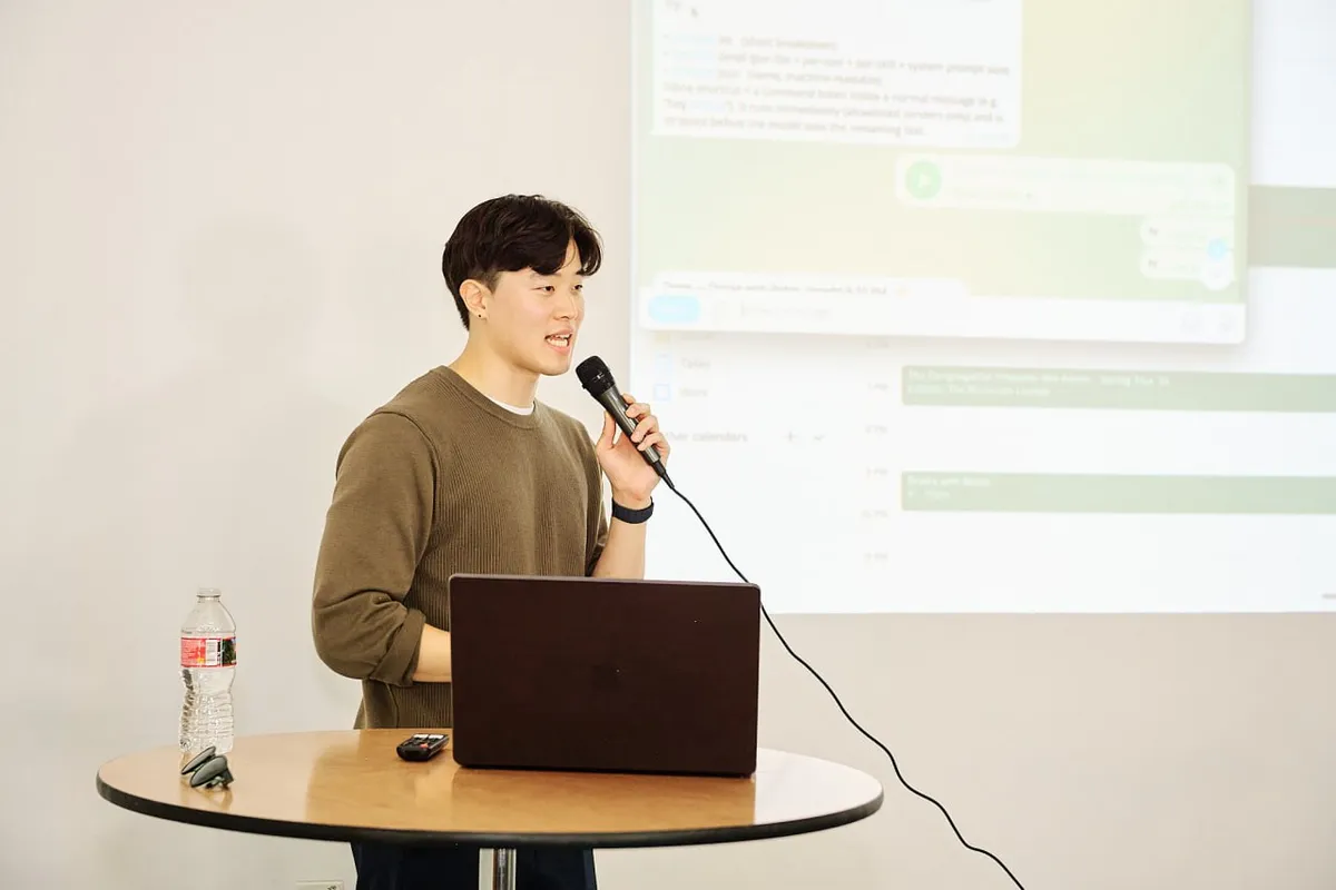 JM presenting at the OpenClaw LA meetup