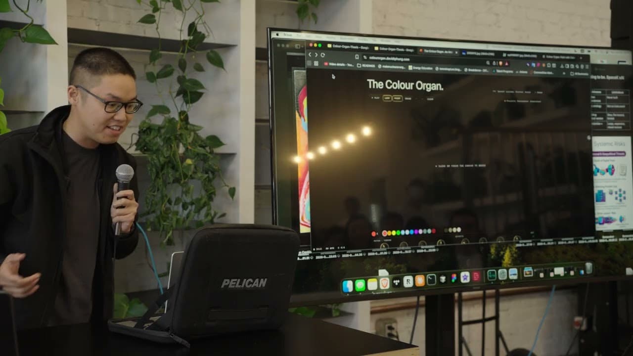 David T. Phung demoing the Colour Organ browser instrument