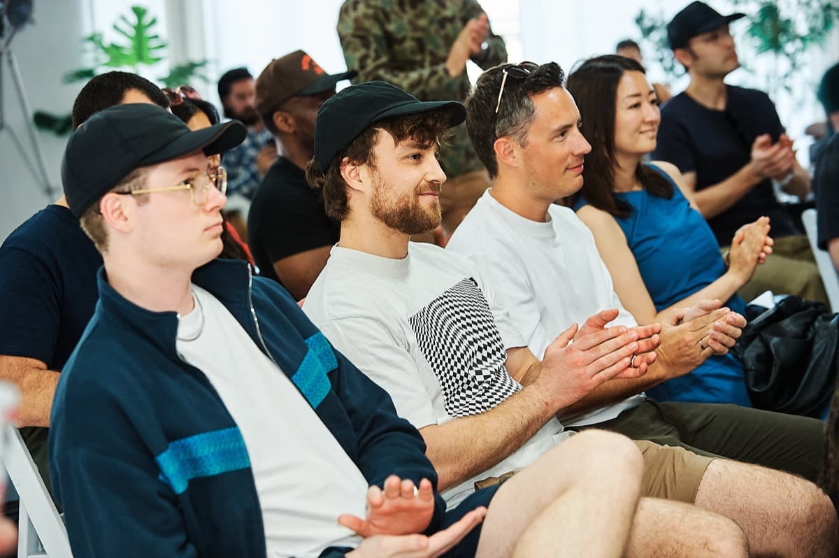 Audience applauding after a talk